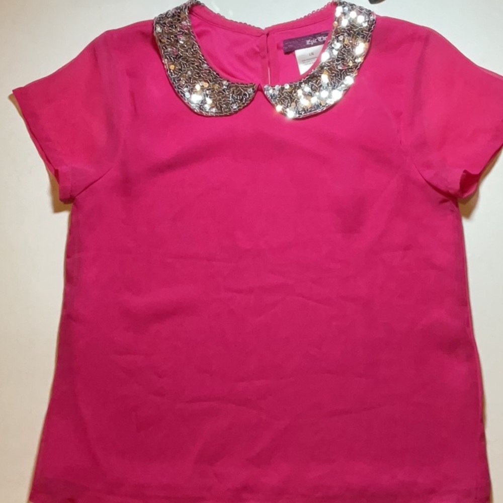 Epic Threads Sequin Collar Top